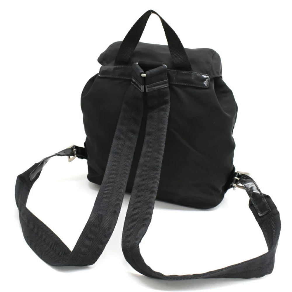 Prada Backpack Rucksack Black Triangle Plate - Picture 7 of 8